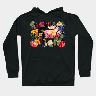 Jewel-Toned Painterly Flower Hoodie